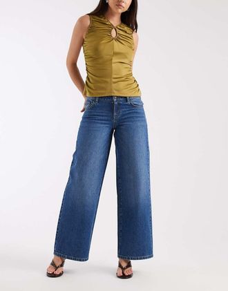 Supr&eacute; Supr&eacute; - Jeans ampi a vita bassa blu marino