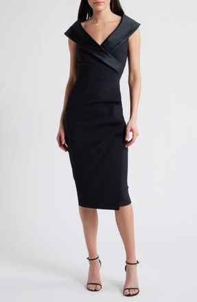 La Petite Robe Di Chiara Boni Fiynorc Off the Shoulder Cocktail Dress in Nero at Nordstrom Rack, Size 14