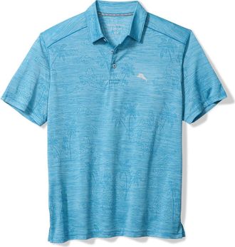 Tommy Bahama Palm Coast Isles IslandZone Jacquard Performance Polo in Vacation Blue at Nordstrom, Size Xx-Large