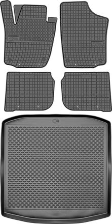 OEM Juego De Alfombrillas De Goma Para Coche Y Maletero Para Seat Toledo Iv Liftback (2012-2018)