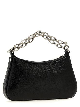 Alexander McQueen Womens T-Bar Mini Shoulder Bag Black Lamb Leather