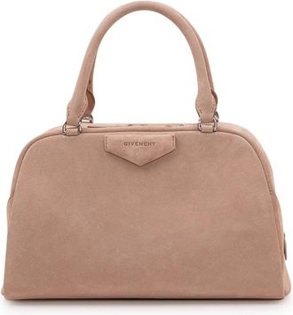 Givenchy Tassen, Dames, Beige, ONE Size, Katoen, Antigona East-West Medium Bag