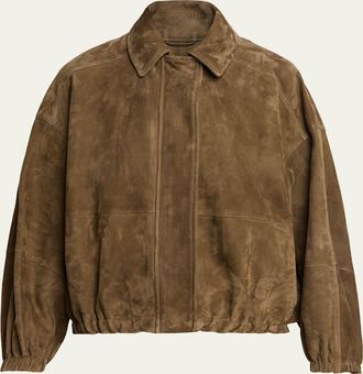 Brunello Cucinelli Suede Zip Jacket