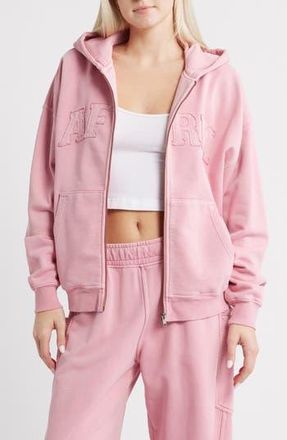 AFRM Cameron Cotton Zip Hoodie in Clay Pink at Nordstrom Rack, Size Medium