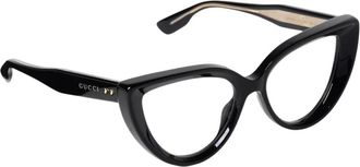 Gucci Accessoires, Dames, Zwart, ONE Size, Elegante Cat Eye Optische Brillen