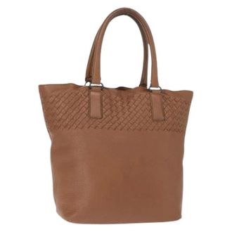 Bottega Veneta Pre-owned Tote Bags, female, Brown, Size: ONE SIZE Pre-owned Vintage Leather Tote Bag