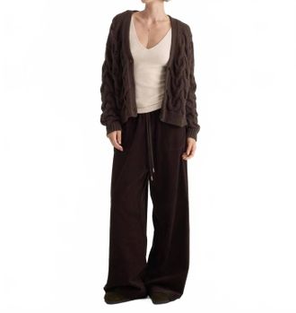 ATM Anthony Thomas Melillo Cotton Cashmere Air Cardigan In Dark Chocolate