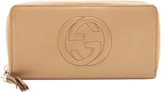 Gucci Beige Leather Soho Zip Around Wallet (Authentic Pre-Loved)