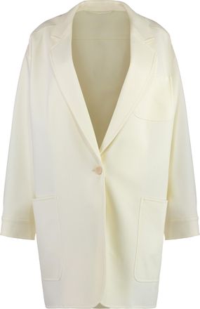 Max Mara Womens Orlaya Virgin Wool Jacket - Cream - Size EU 46 (Womens)