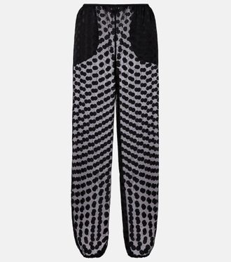 Frankie Shop Orissa polka-dot sheer wide-leg pants