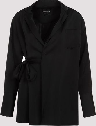 Fabiana Filippi Womens Viscose Blazer - Black - Size EU 38 (Womens)