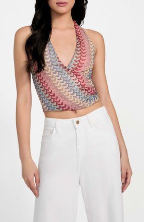Guess Fearne Knit Halter Top in River Gravel Multi at Nordstrom, Size X-Small