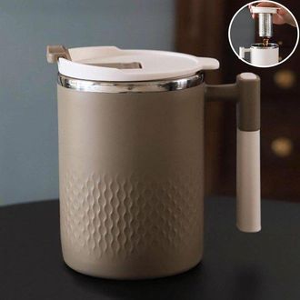 OEM Taza T&eacute;rmica Para Caf&eacute; Para Llevar, Taza De Viaje Aislada, 450 Ml, Acero Inoxidable Y Pl&aacute;stico Pp, Color Caqui