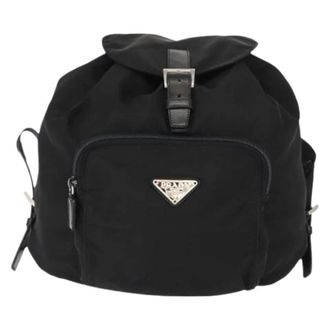 Prada Vintage, unisex, Zwart, ONE Size, Nylon, Pre-owned Nylon Rugzak