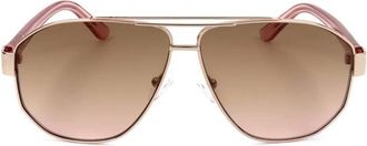Guess Brown Gradient Pilot Ladies Sunglasses GF6145 28F 61