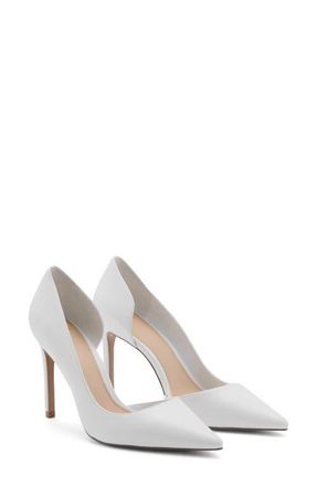 Mango Audrey Half dOrsay Pump in White at Nordstrom, Size 7.5Us