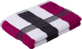 Gözze Badetuch »New York« gestreift, mit strukturierter Borte, reine Baumwolle