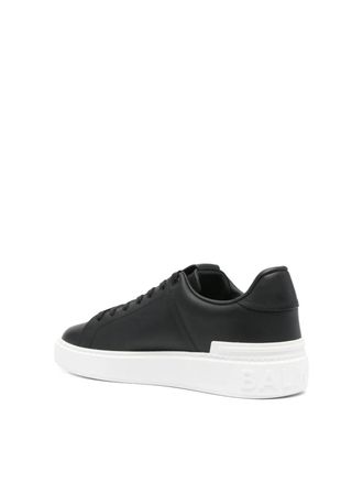 Balmain Womens B Court Logo Low Top Sneakers Black Shoes >