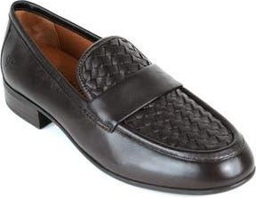 Gentle Souls Crew Woven Leather Loafer in Chocolate Leather at Nordstrom Rack, Size 5.5