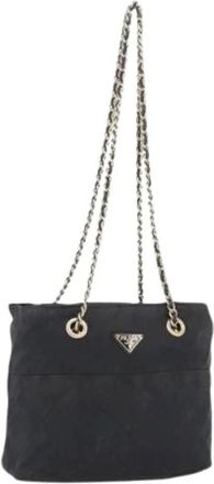 Prada Pre-owned Vintage Nylon Schoudertas - Dames - Vintage Schoudertas - Zwart - ONE Size - Nylon - Vintage