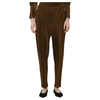 Meimeij Straight Trousers, female, Brown, Size: M Straight Trousers