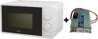 OEM Pack Convertidor De Tensi&oacute;n 12/220v 1200w Con Mando A Distancia - Microondas Hign One 220v 20l 700w