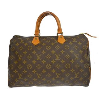 Louis Vuitton Speedy Handbag Monogram Canvas Brown Canvas Handbag (Pre-Owned)