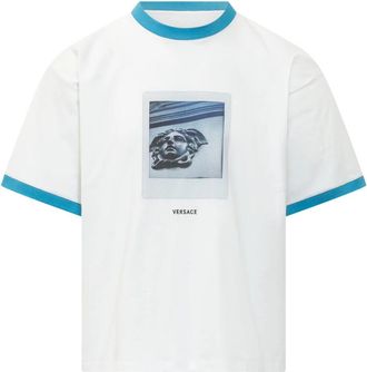 Versace T-shirt met ronde hals - Heren - T-shirts - Wit - 2XL - Tops