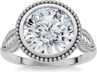 Pompeii3 2 1/5Ct Diamond Luna Lab Grown Engagement Ring White, Yellow or Rose Gold