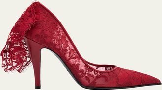Alexander McQueen Floral Lace Pumps