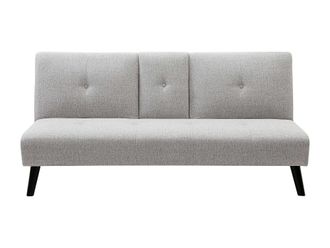 VENTE-UNIQUE.COM Sof&aacute; cama poli&eacute;ster 3 plazas gris claro 182x91cm