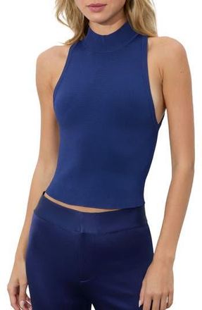 Alice & Olivia Rydel Mock Neck Sweater Tank in Midnight Blue at Nordstrom Rack, Size Small