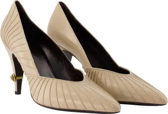 Versace Womens T.90 Pumps - Versace Leather Ivory Goatskin Shoes