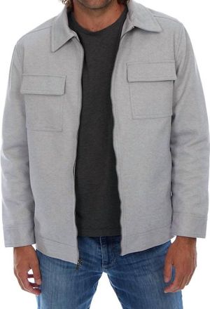 PX Los Angeles Curtis Zip Up Jacket In Light Grey