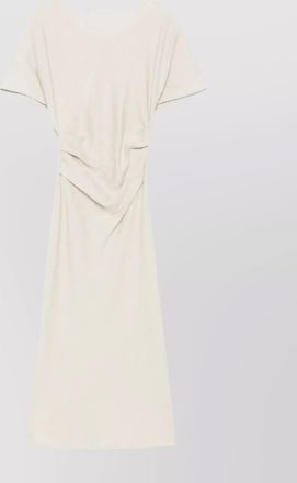 Staud linen dress boat neckline