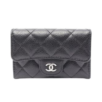 Chanel Pre-owned Wallets, female, Black, Size: ONE SIZE Pre-owned Card Case