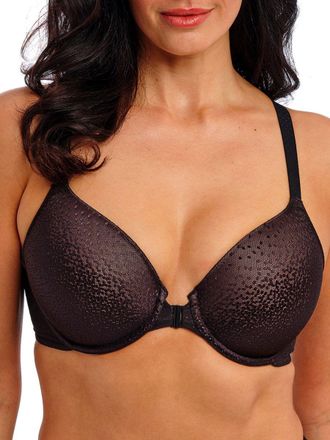 Wacoal Womens Back Appeal Front Fastener Bra - Black Polyamide - Size 38F