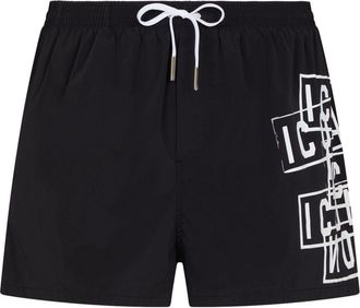 Dsquared2 Icon logo-print swim shorts - men - Elastane/Polyamide - 52 - Black