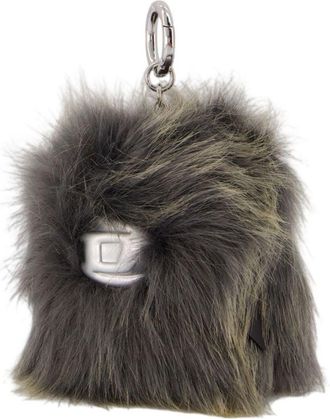 Diesel Unisex Monster Charm Faux Fur Grey Accessories Charms
