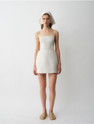 Calvin Klein Womens Henrietta Dress - White - 40