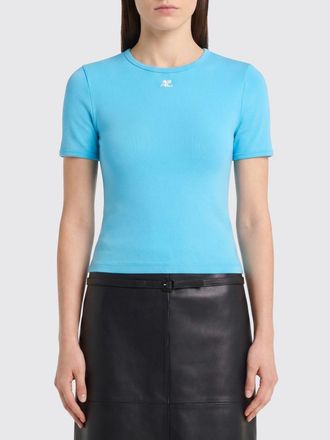 Courr&egrave;ges T-shirts in cotone con mini logo Courr&Egrave;ges