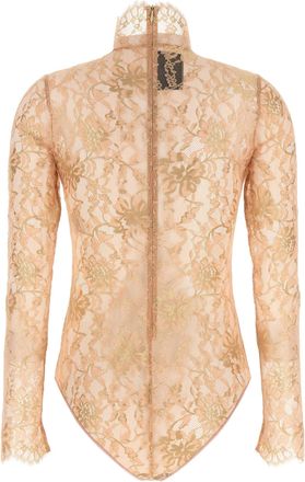 Valentino Garavani Lurex Lace Bodysuit - Nude