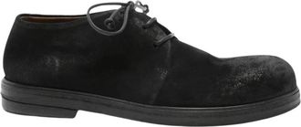 Mars&egrave;ll Zucca Zeppa Derby Pelle Rovescio - Dames - Veterschoenen - Zwart - 37 EU - Leer - Schoenen