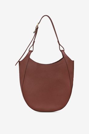 Longchamp Abgerundete Schultertasche aus genarbtem Leder Le Foulonné L
