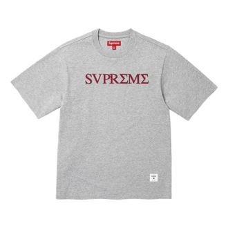 SUPREME SS26 Greek S/S T-shirt Heather Grey SUP-SS26-290-GRY
