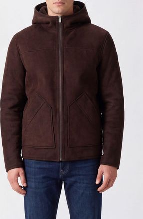 Colmar Giacca con cappuccio in pelle sintetica effetto scamosciato