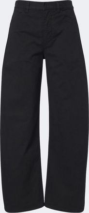 Nili Lotan Tribeca cotton twill barrel-leg pants