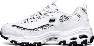 Skechers (WMNS) Skechers DLites 1.0 Low Top Sneakers White/Black 13169-WBK