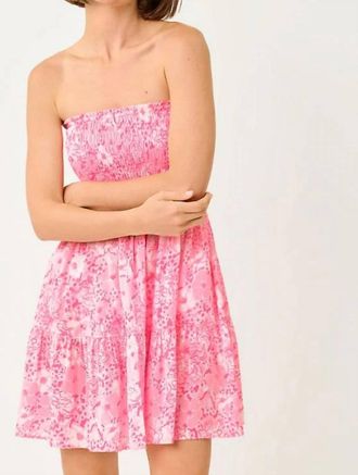 Lilly Pulitzer Anali Cover Up Mini Dress In Conch Shell Pink - Burst Of Joy