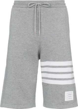 Thom Browne Grijze Shorts met 4-Bar Streep - Heren - Korte Broeken - Grijs - M - Katoen - Korte Broeken